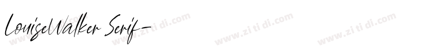 LouiseWalker Serif字体转换